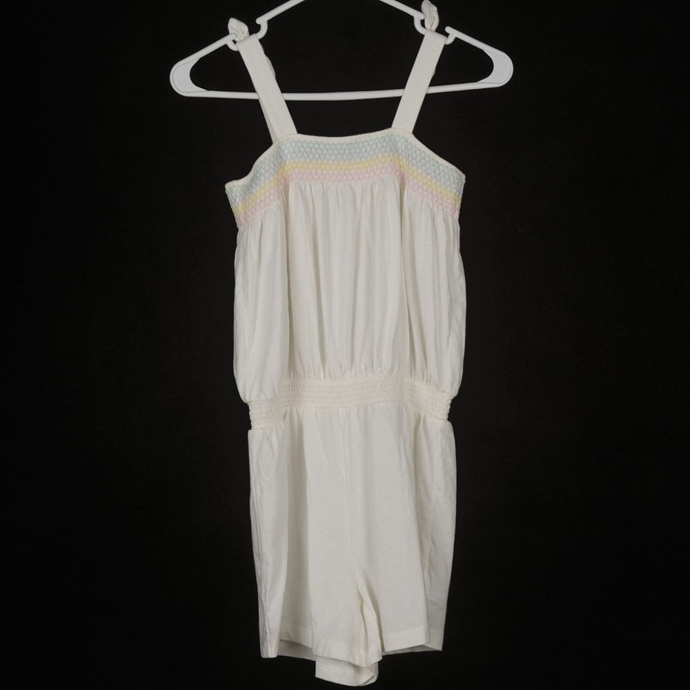 GAP Smocked Romper with Tie Sleeves Kid's XL